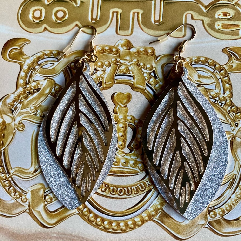 Nautica Gold and Silver Leaf Earrings